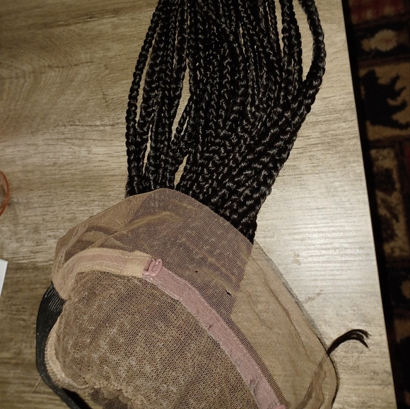 Full lace Medium size cornrow beautiful African braid Nigerian lace front wig - Picture 6 of 13